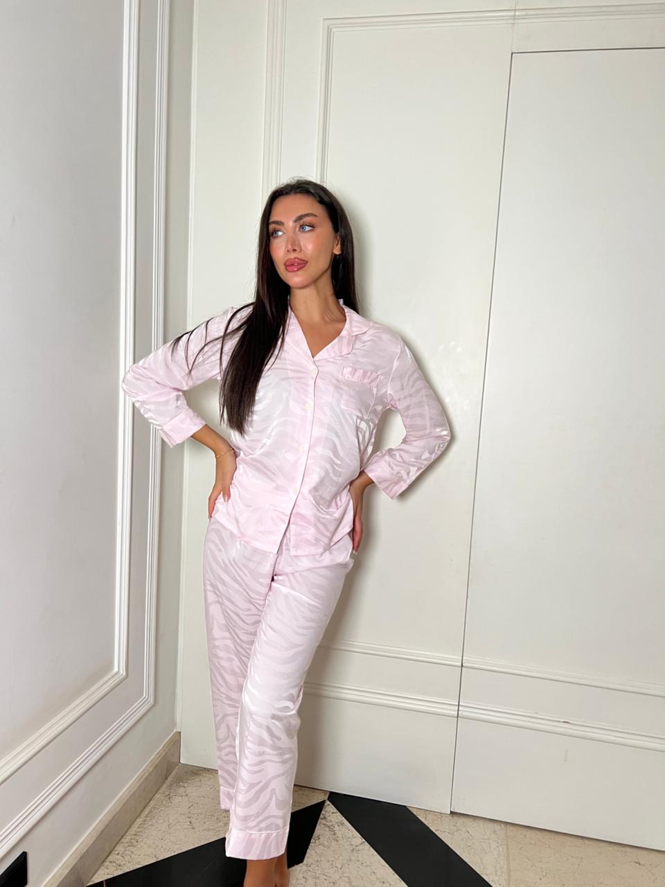 Ivory Zebra Pants Pajama Set