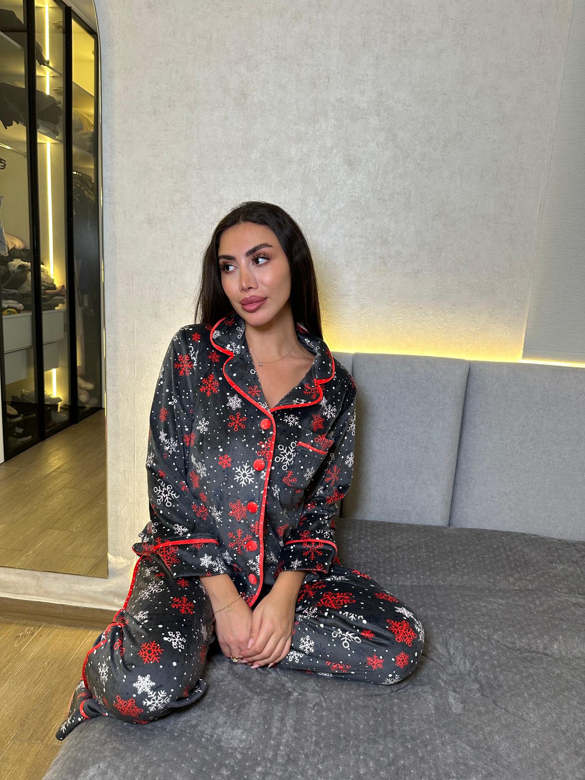 Winter Frost Flannel Pants Pajama Set