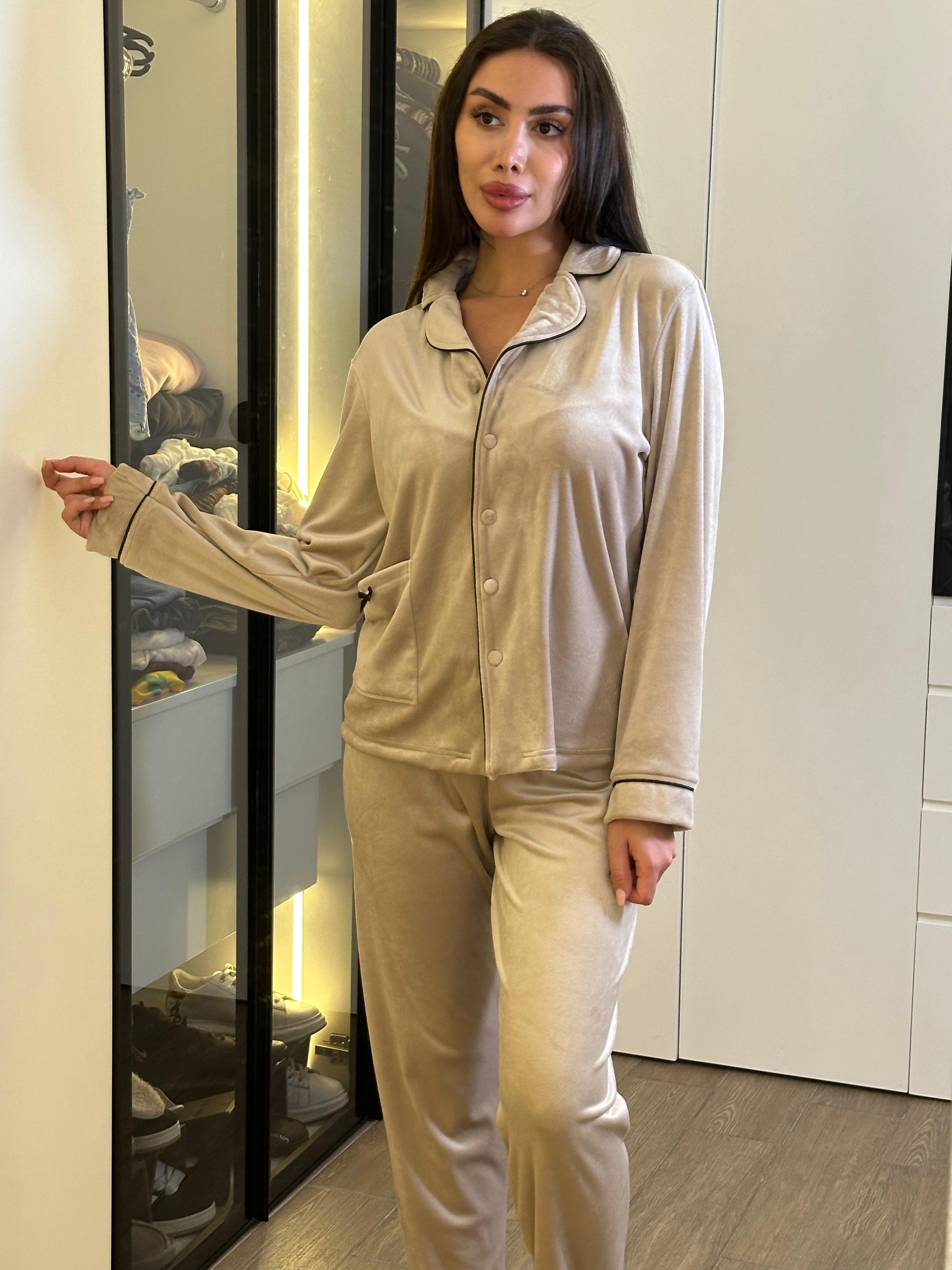 Dream Fleece Button-Up Pants Pajama Set