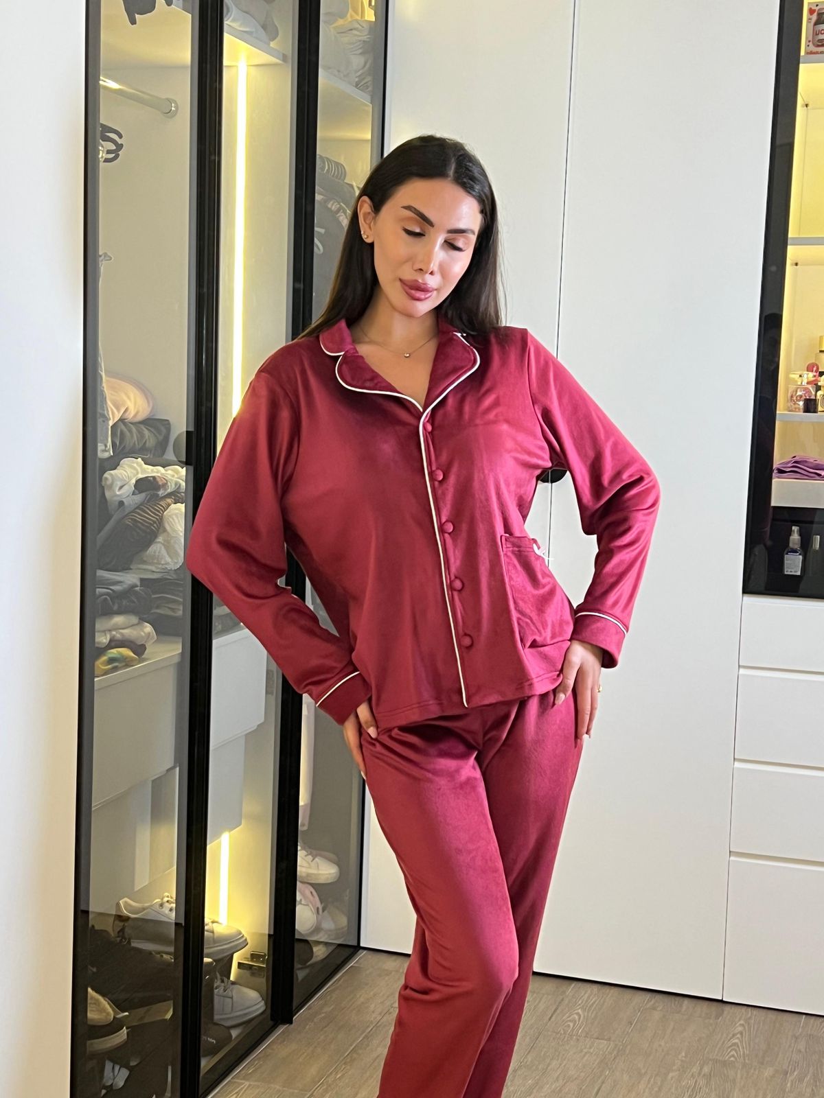 Dream Fleece Button-Up Pants Pajama Set