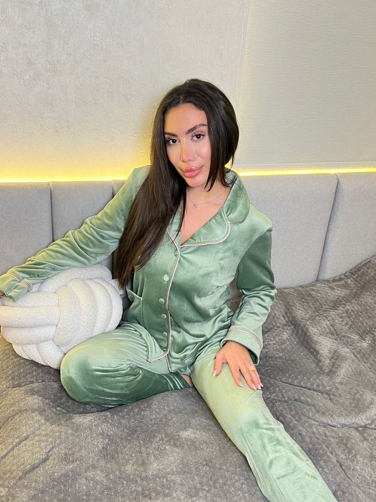 Dream Fleece Button-Up Pants Pajama Set