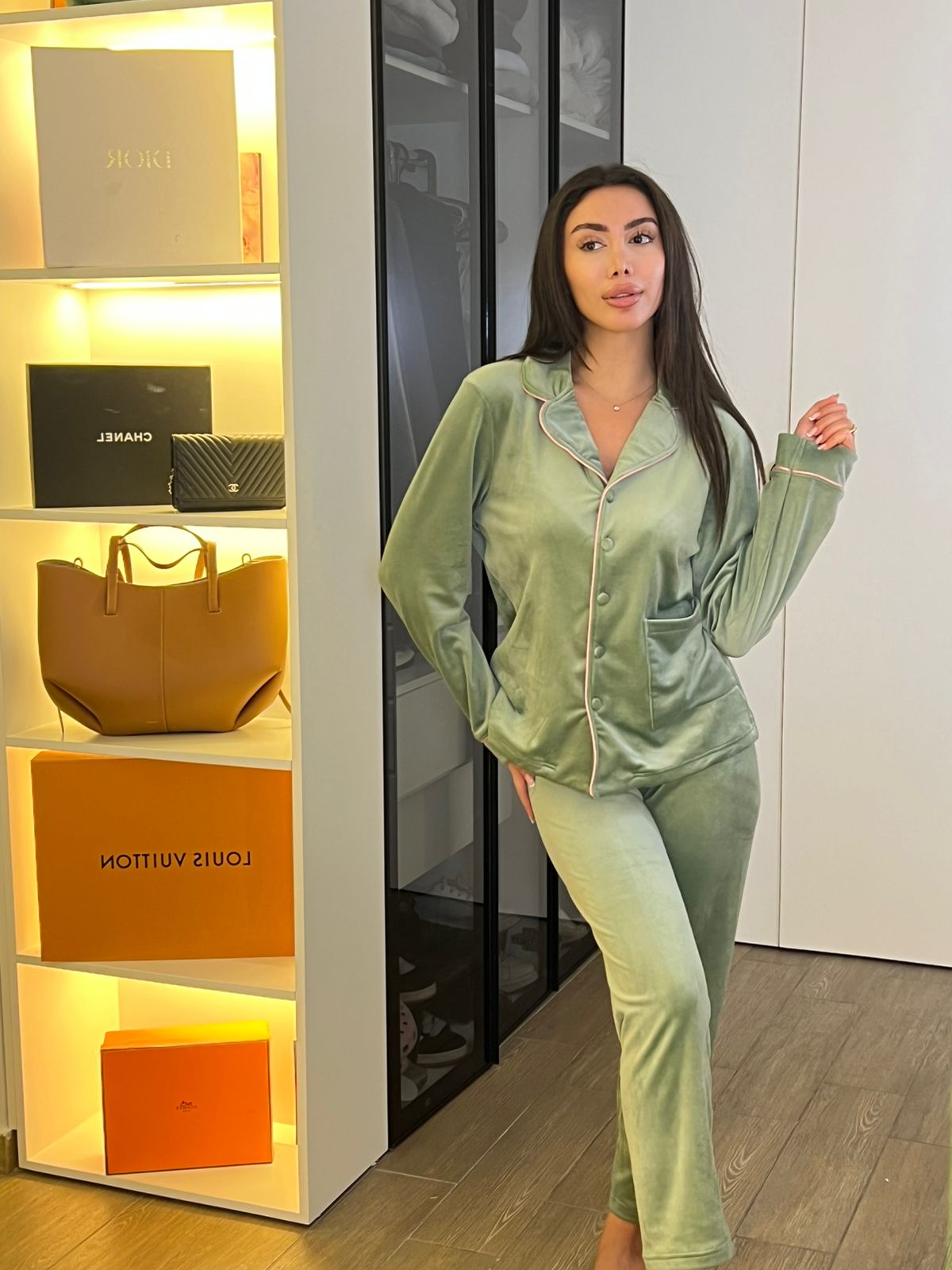 Dream Fleece Button-Up Pants Pajama Set