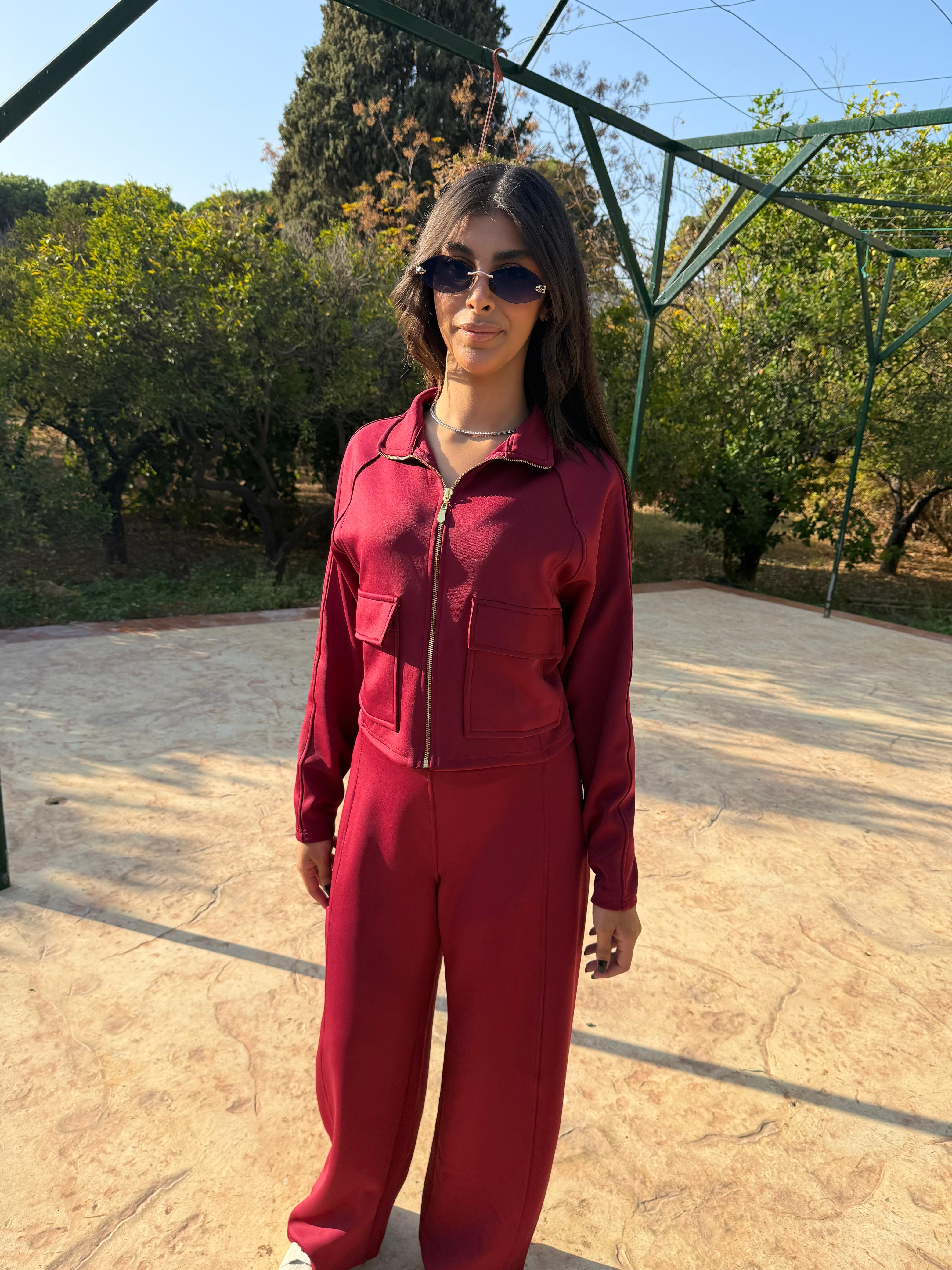 Utility Cropped Jogging Set