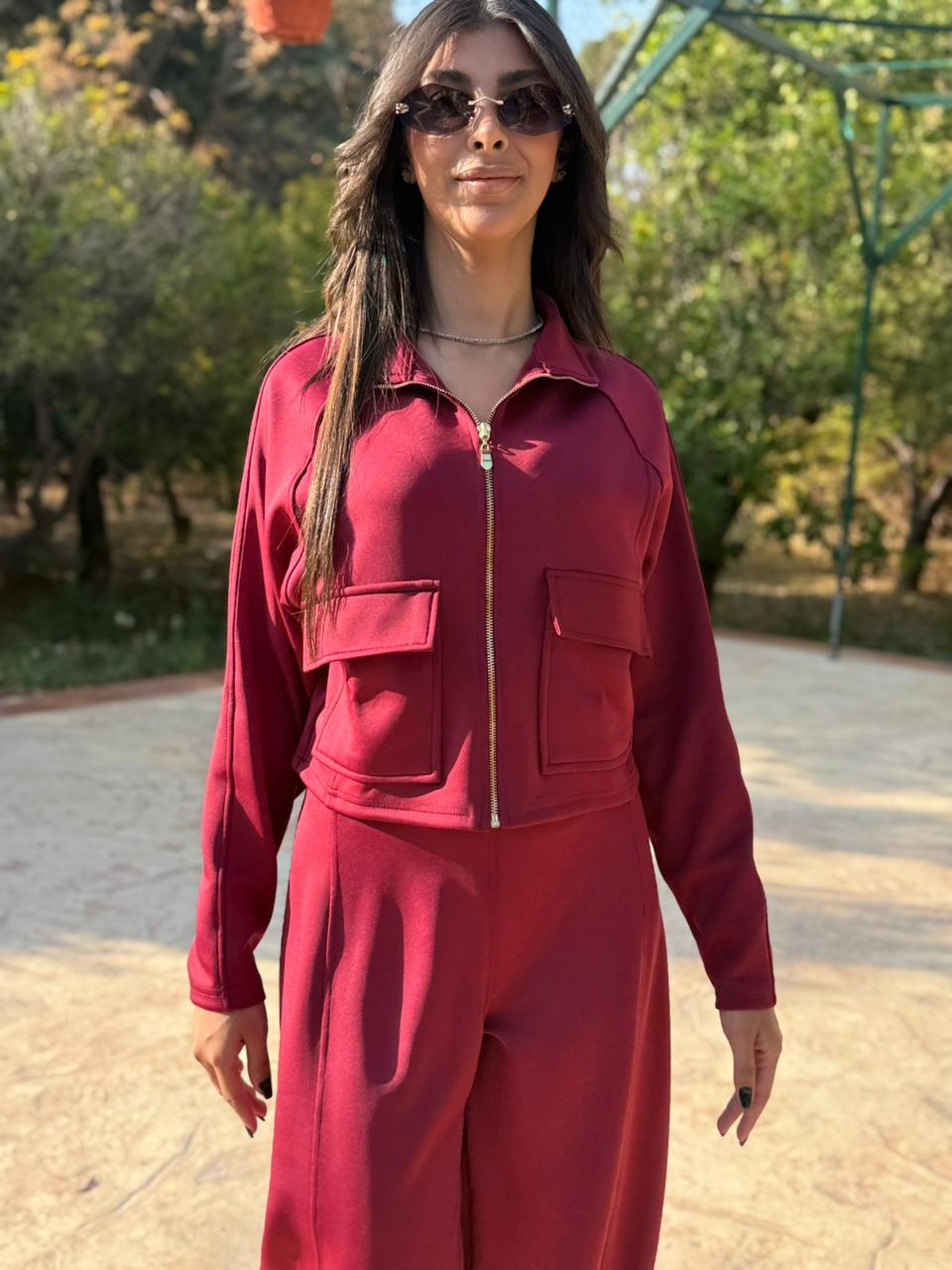 Utility Cropped Jogging Set