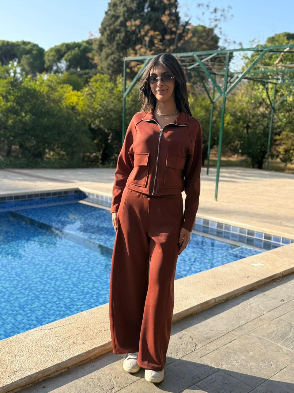 Utility Cropped Jogging Set