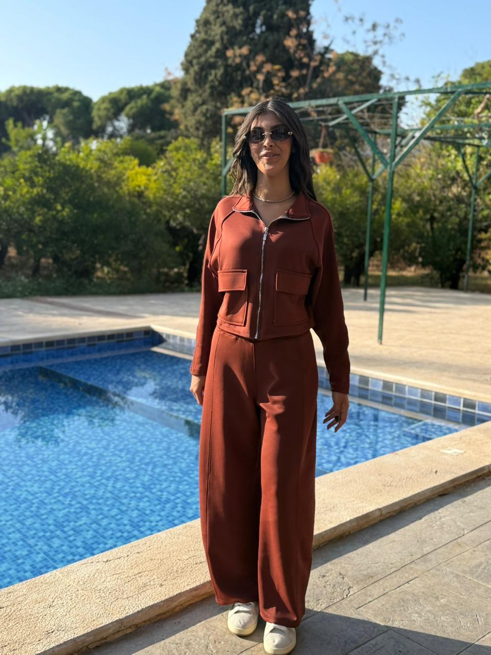 Utility Cropped Jogging Set