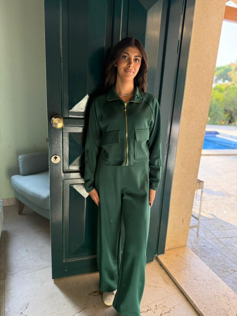 Utility Cropped Jogging Set