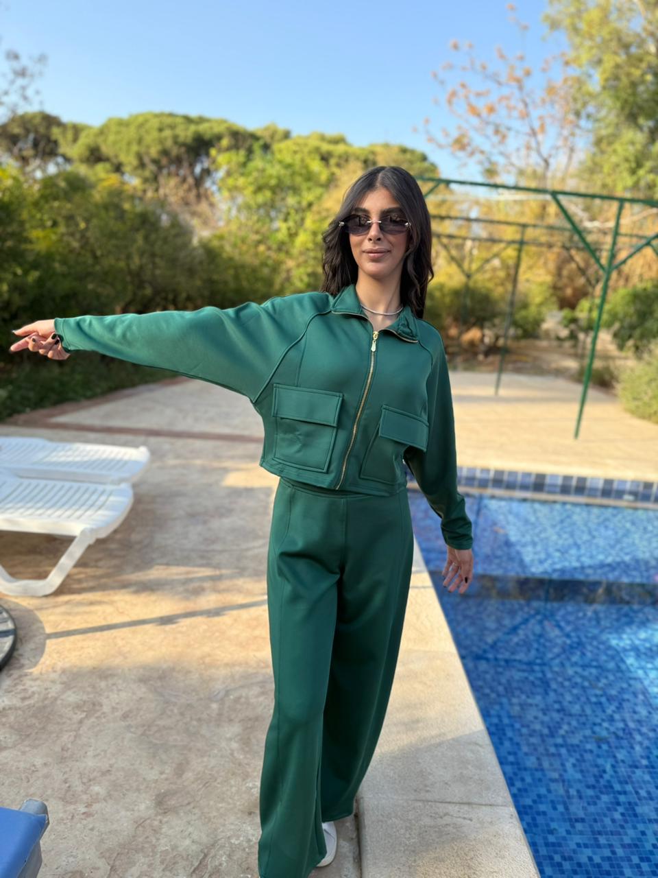 Utility Cropped Jogging Set