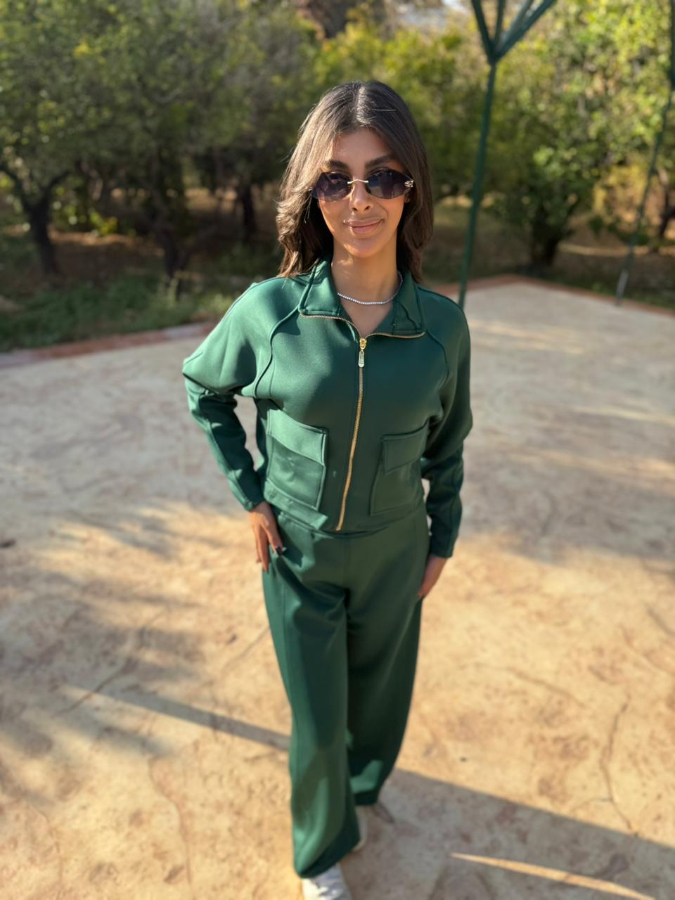 Utility Cropped Jogging Set