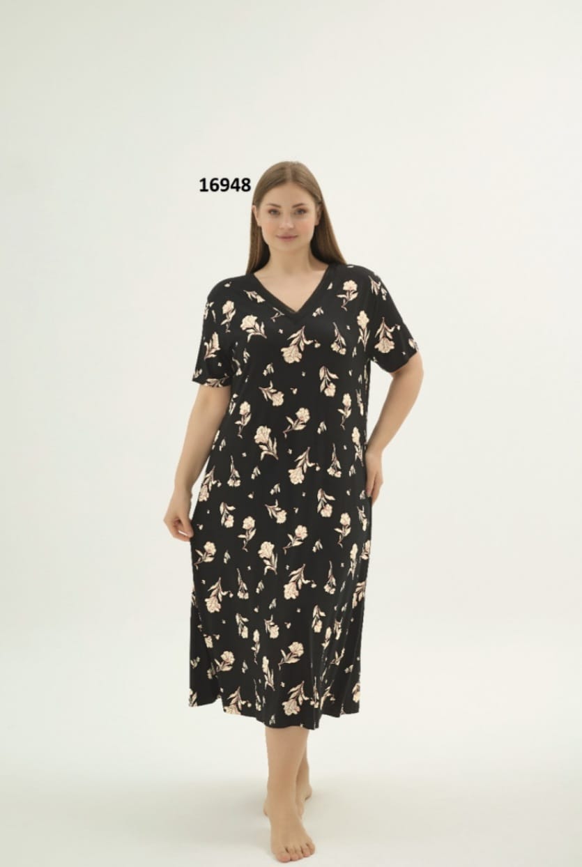 black dress pyjama set - pajama - dress - women pajama - summer dress - summer pajama 
