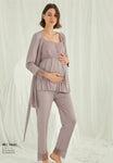  lilac maternity 3-piece pyjama set - Maternity Pajamas - mom Pajamas - summer pajamas