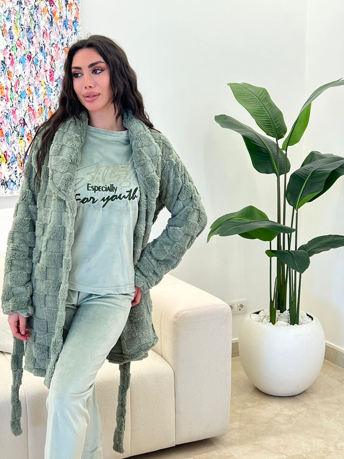 "For You" 3-Piece Comfort Pants Pajama Set