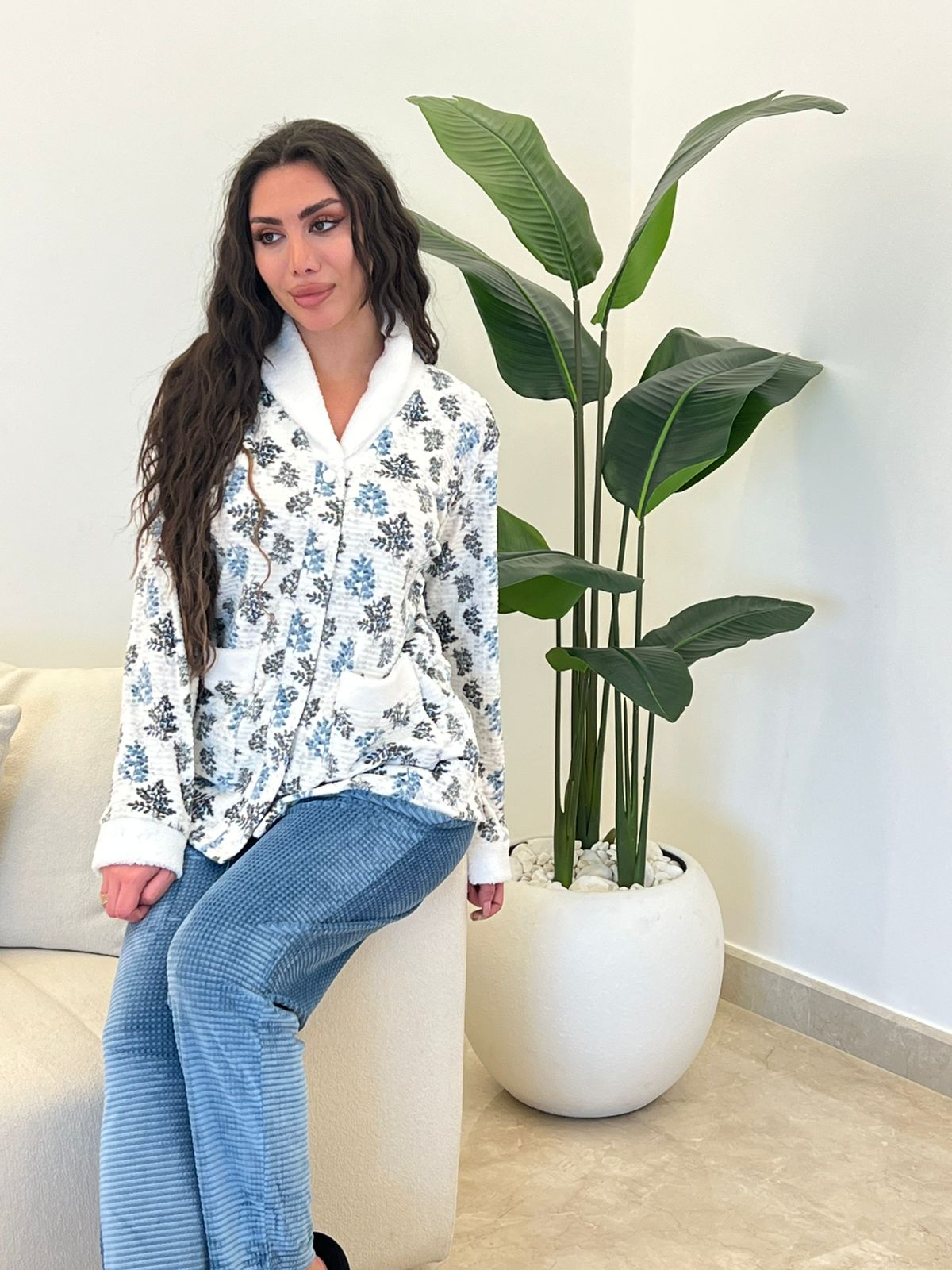 Alpine Lodge Sherpa Pants Pajama Set