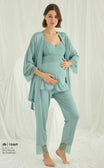 turquoise maternity 3-piece summer pyjama set - summer PJ - mom PJ soft - breathable 