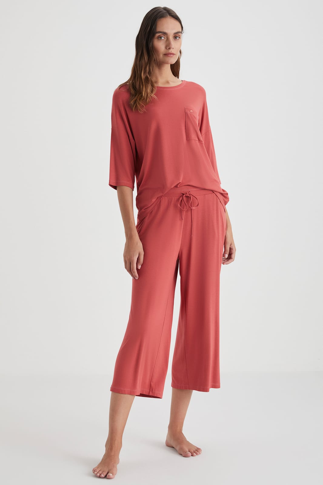 women's 2-piece red pyjama set - pajama set - summer pajama - women pajama set 