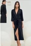 women black robe - pajama - night robe - robe - women robe 