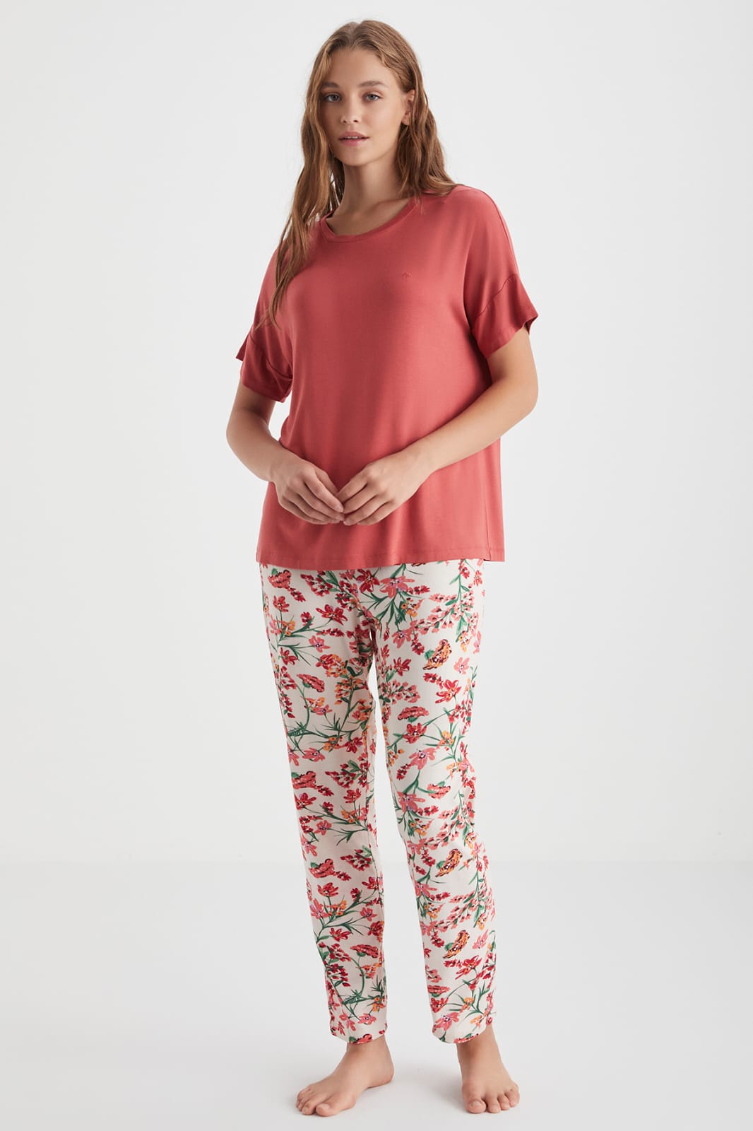 women’s 2-piece red pyjama set - pajama set - summer pajama - women pajama 